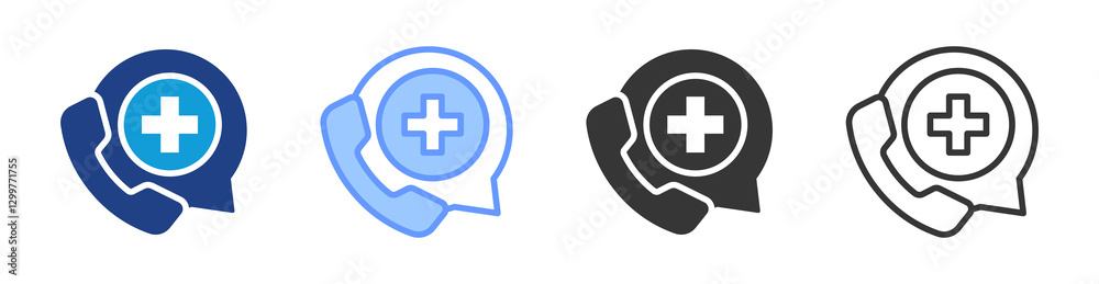 Health Service icon set multiple style collection Health Service icon set multiple style collection