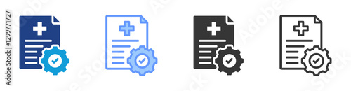 Evidence Based Practice icon set multiple style collection