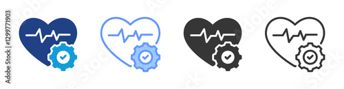 Managed Care icon set multiple style collection