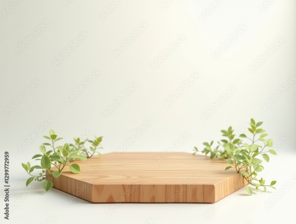 Wooden Hexagon Display Shelf Wooden Hexagon Display Shelf