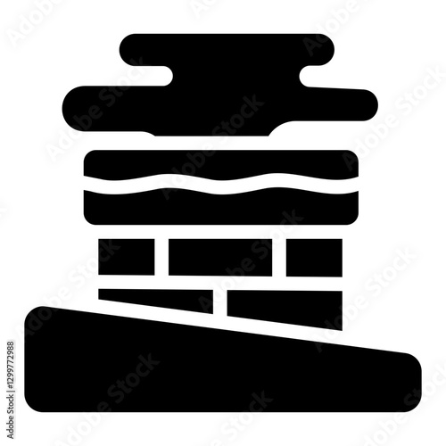 chimney top Solid icon