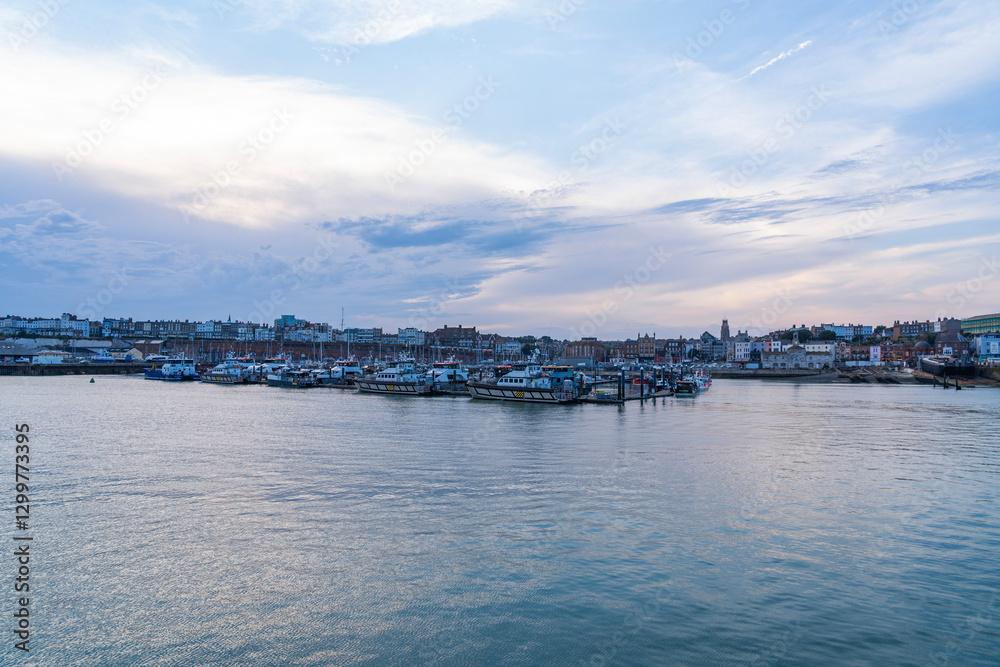 Fototapeta premium View of the port of Ramsgate, a small town in southeast England