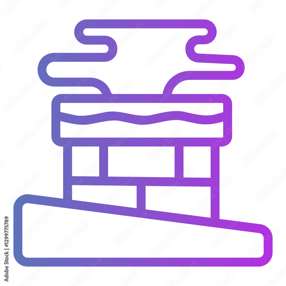 chimney top Gradient icon chimney top Gradient icon
