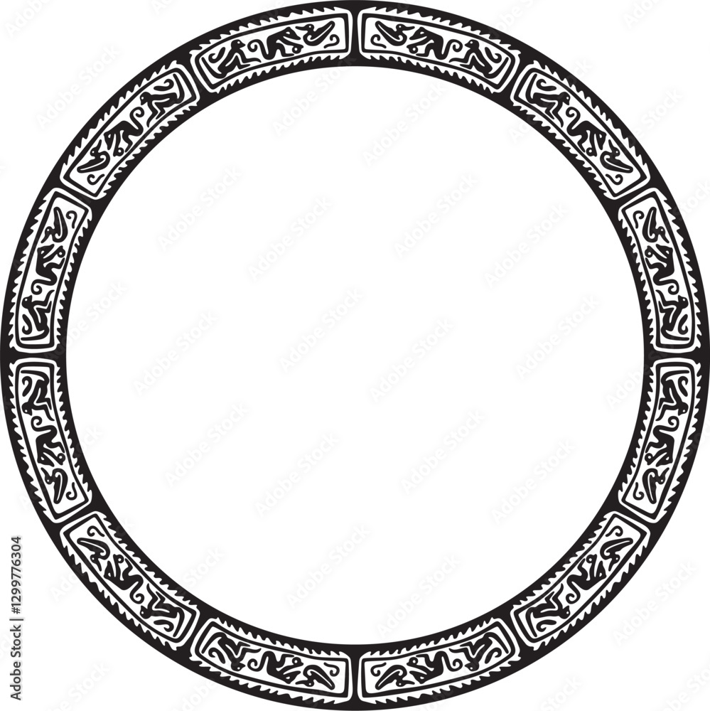 Vector round Indian patterns. National circle ornaments, borders, frames. monochrome decorations of the peoples of South America, Maya, Inca, Aztecs. Print for fabric, paper, textile Vector round Indian patterns. National circle ornaments, borders, frames. monochrome decorations of the peoples of South America, Maya, Inca, Aztecs. Print for fabric, paper, textile