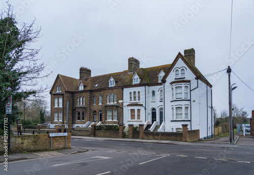 Fototapeta Naklejka Na Ścianę i Meble -  A view of Sandwich, a small town in southeast England	