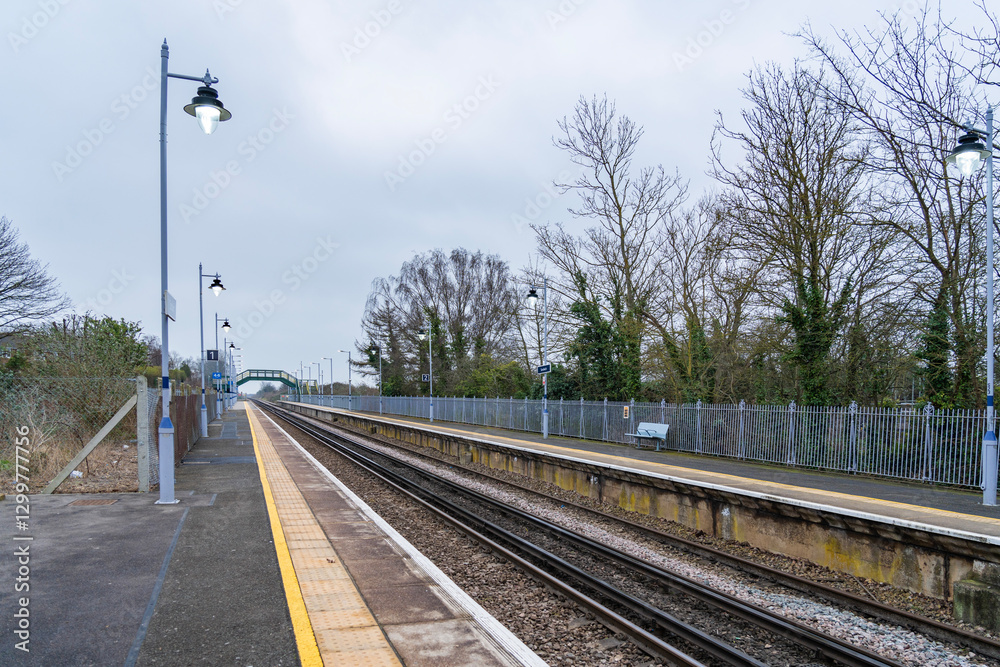 Fototapeta premium The railway station of Sandwich, a small town in southeast England