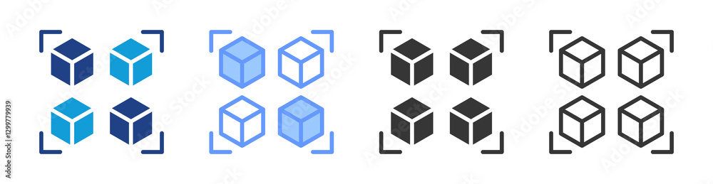 Array icon set multiple style collection Array icon set multiple style collection