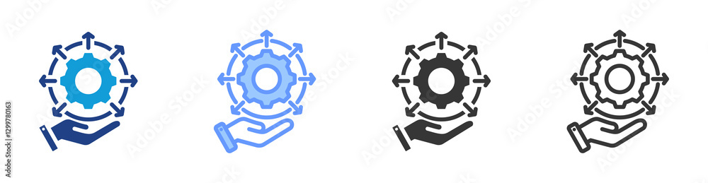 Deployment icon set multiple style collection Deployment icon set multiple style collection
