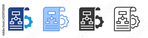 Control Flow icon set multiple style collection