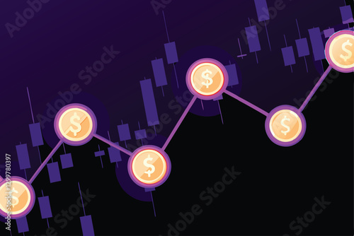 Create a vibrant image of a glowing neon financial network, showcasing interconnected nodes and lines representing global financial transactions.