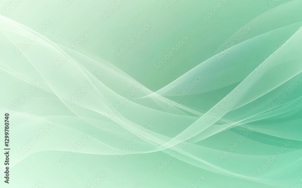 Soft Green Abstract Background with Gentle Curves and Flowing Layers for Artistic and Design Projects Soft Green Abstract Background with Gentle Curves and Flowing Layers for Artistic and Design Projects