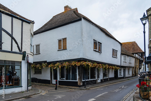 Fototapeta Naklejka Na Ścianę i Meble -  A view of Sandwich, a small town in southeast England	