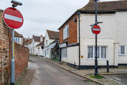 Fototapeta Naklejka Na Ścianę i Meble -  A view of Sandwich, a small town in southeast England	