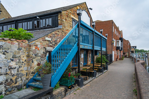 Fototapeta Naklejka Na Ścianę i Meble -  A view of Sandwich, a small town in southeast England	