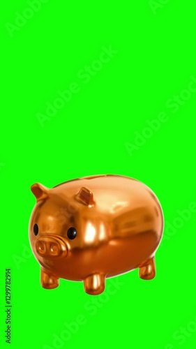 Piggy bank financial investment icon 3d illustration background