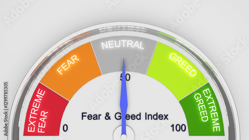 Foto Market is neutral, Leading Economic Index, Fear and Greed Index Compass, Economi