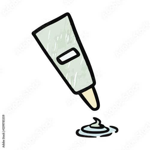 Skincare tube Hand-Drawn - Cleancers Exfoliants Serums essences Toner moisturizers Sunscreen