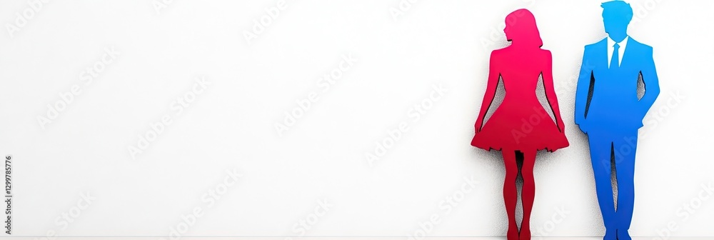 Fototapeta premium gender roles with traditional male and female 