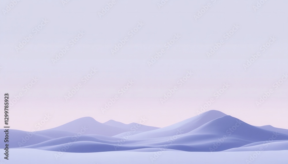 Serene Lavender and Blue Mountain Landscape at Dawn Serene Lavender and Blue Mountain Landscape at Dawn
