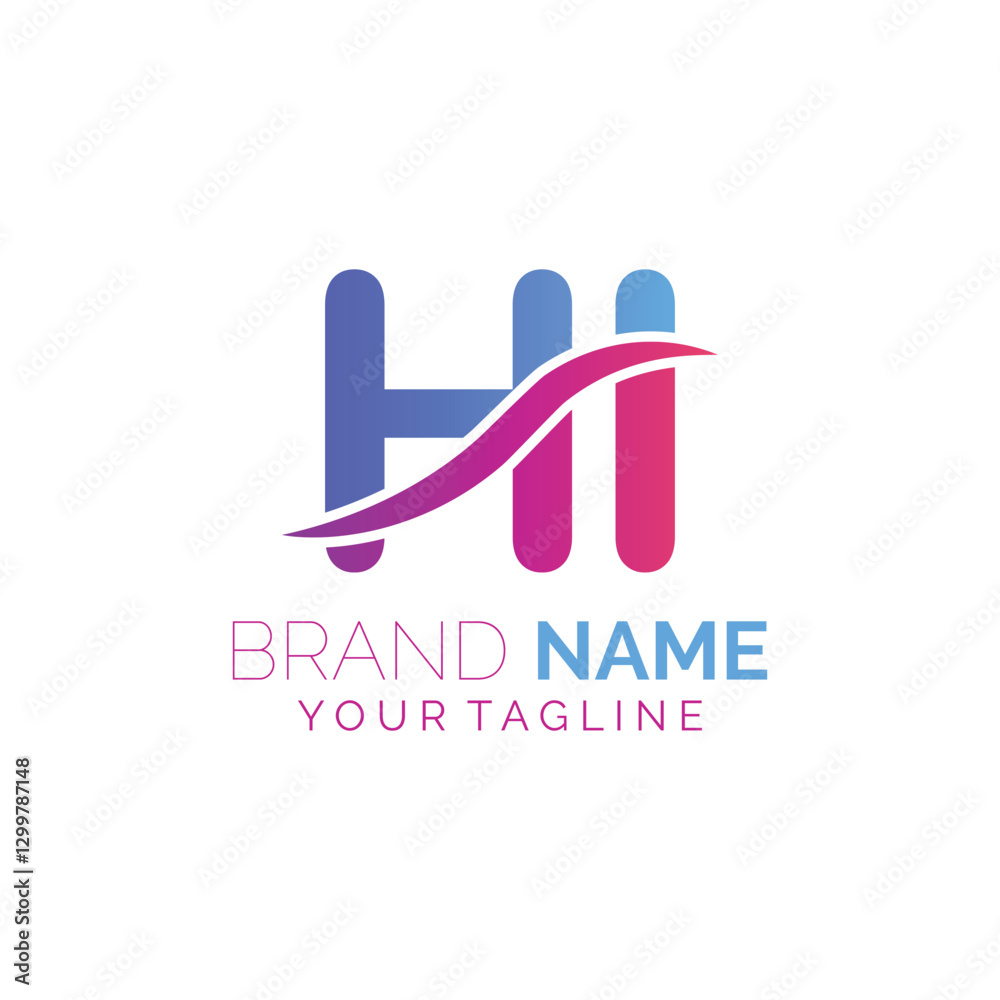HI logo design. Trendy awesome artistic HI initial based Alphabet icon logo. HI logo design. Trendy awesome artistic HI initial based Alphabet icon logo.