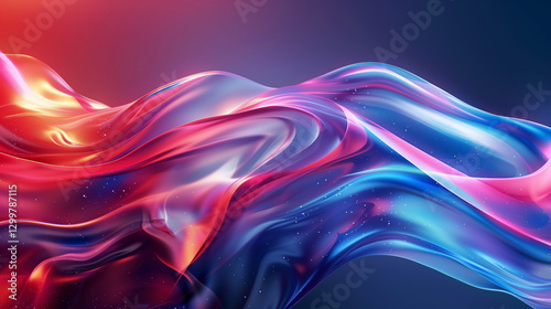 abstract background liquid wave red and blue gradient