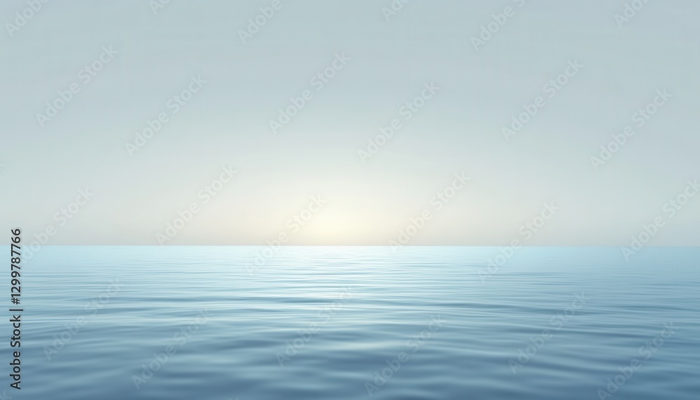 Peaceful Ocean at Sunrise, Serene and Tranquil Waters with Soft Light Peaceful Ocean at Sunrise, Serene and Tranquil Waters with Soft Light