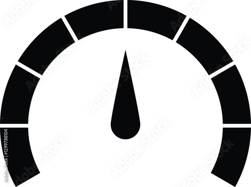 Speedometer and arrows for the dashboard with white, grey and black status lights, risk tachometer and fear and greed index.