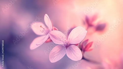 Soft Floral Background with Graceful Blending Colors