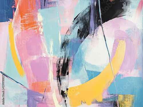 Abstract Pastel Expressionism: A Symphony of Colors