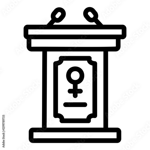 podium Line Icon
