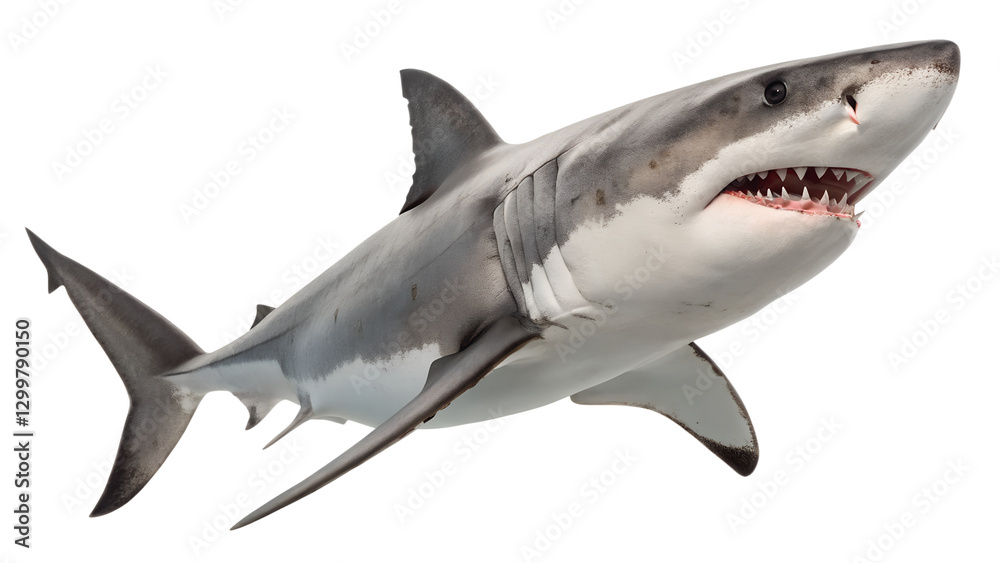 Fototapeta premium Shark. PNG. Generative Ai.