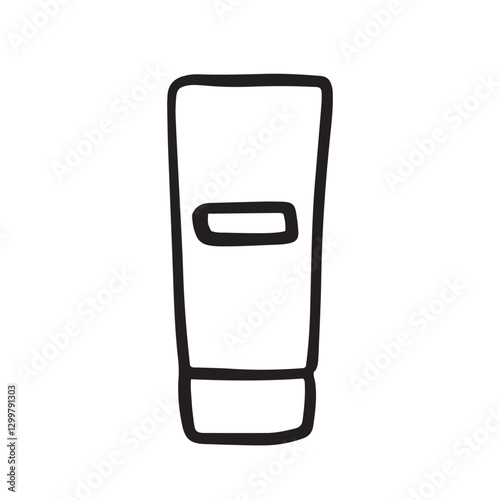 Skincare tube doodle - Cleancers Exfoliants Serums essences Toner moisturizers Sunscreen