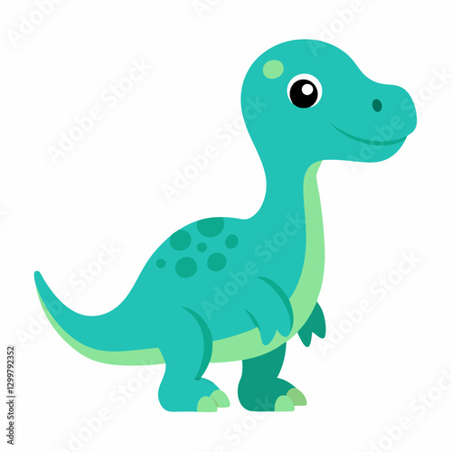 baby dinosaur on white background