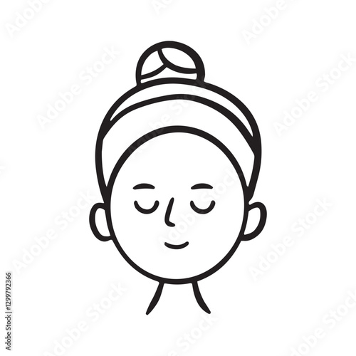 Face before after using skincare calm doodle