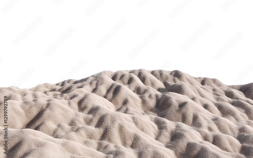 Obraz premium Panoramic ground hill isolated from background.