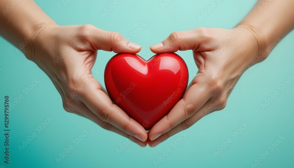 Embracing a Heart Between Hands Embracing a Heart Between Hands