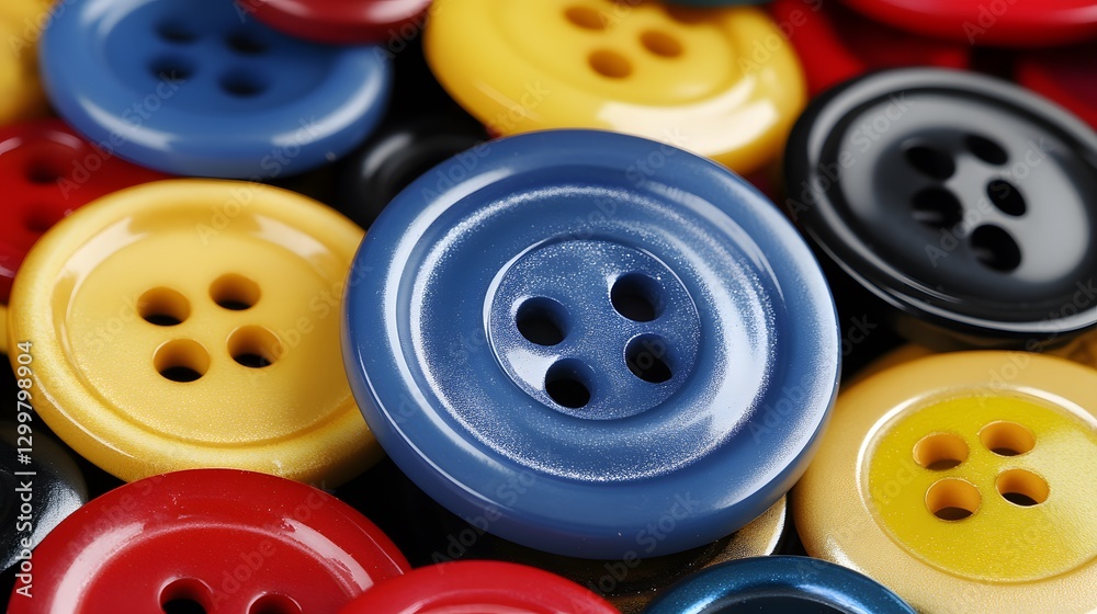 Colorful Sewing Buttons Closeup Macro Photography Colorful Sewing Buttons Closeup Macro Photography