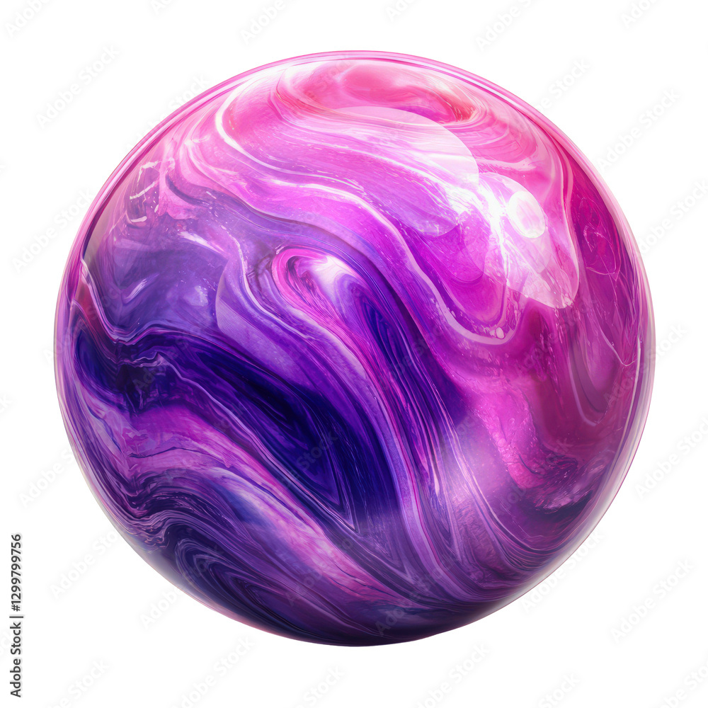 Abstract sphere with swirling pink and purple hues, captivating glossy orb Abstract sphere with swirling pink and purple hues, captivating glossy orb
