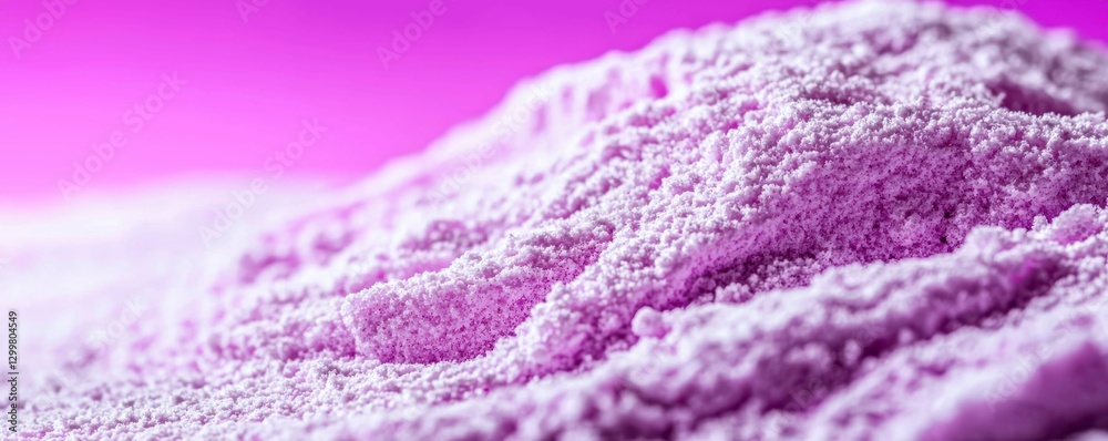 Obraz premium Lavender Powder Pile on a Pink Surface Background Texture Close Up View with Soft Lighting Details
