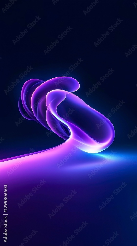 Ethereal Abstract Wave in Purple and Blue Color Spectrum on Dark Background Dynamic Design Ethereal Abstract Wave in Purple and Blue Color Spectrum on Dark Background Dynamic Design