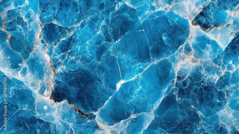 Fototapeta premium Vibrant Blue Marble Texture with Intricate Patterns and Designs