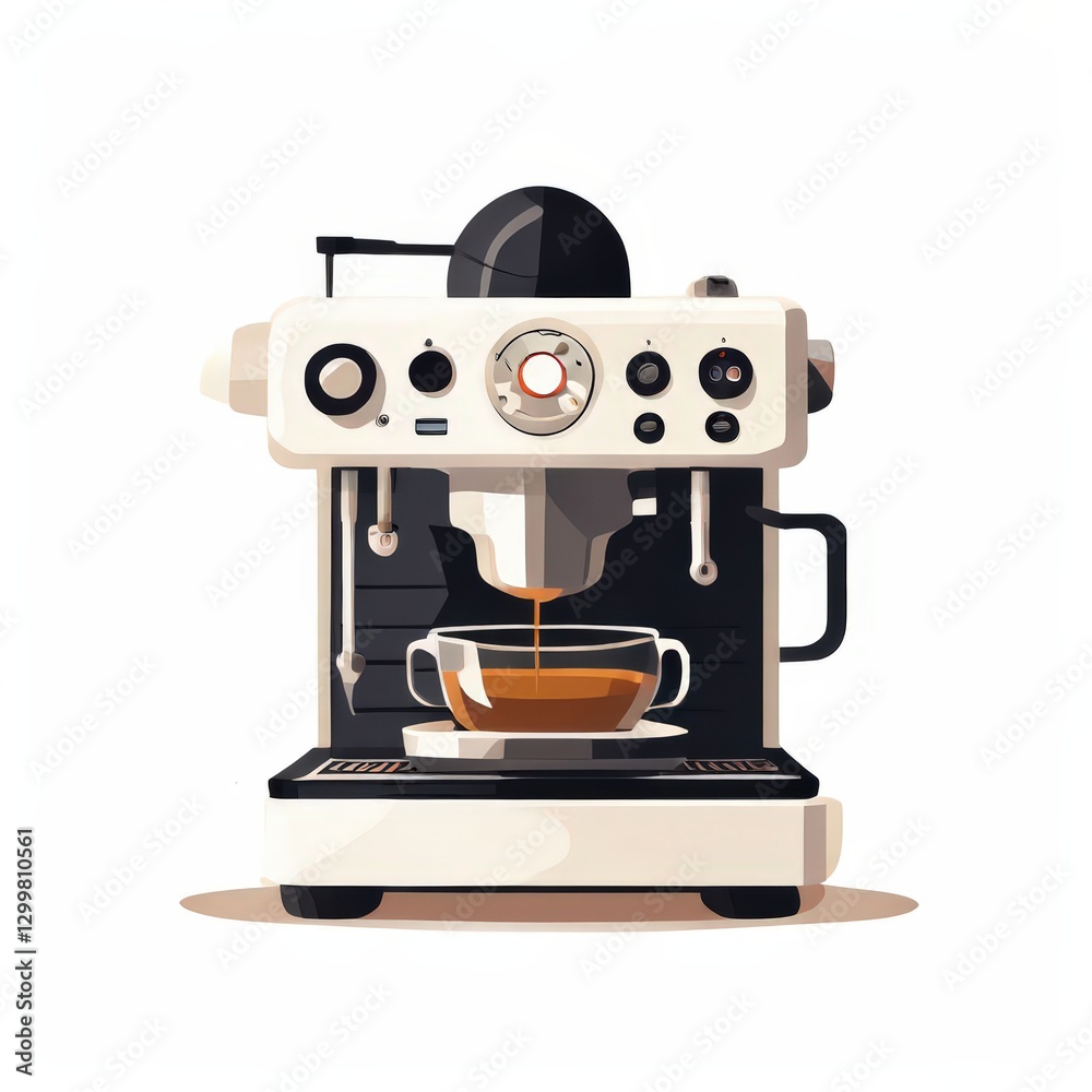 an AI Image Generator, Modern Coffee Maker With a Freshly Brewed Coffee an AI Image Generator, Modern Coffee Maker With a Freshly Brewed Coffee