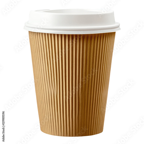Wallpaper Mural Isolated corrugated cardboard coffee cup with lid, portable cafe takeaway Torontodigital.ca