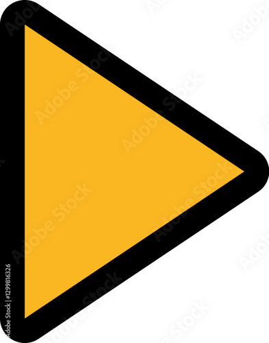 Free Download vector illustration of a yellow arrow - GFXLoad