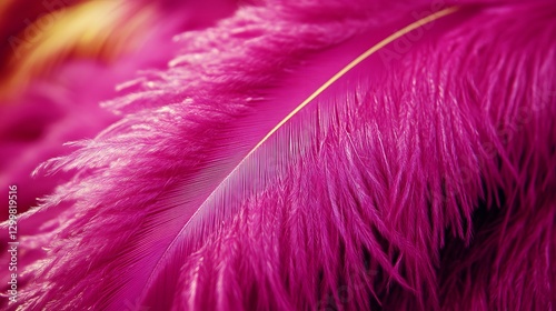Vibrant Pink Ostrich Feather Closeup Texture Background