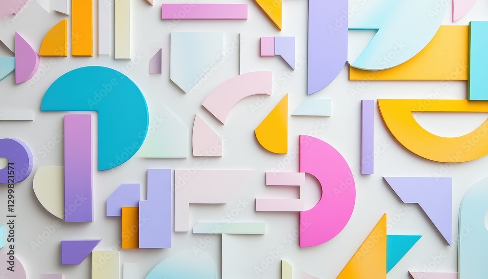 custom made wallpaper toronto digitalPastel geometric shapes background, abstract design, modern art, website template