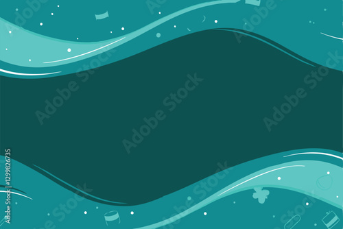 Generate an image of elegant, flowing ocean waves with subtly incorporated, faint outlines of health symbols like hearts and leaves.  The style should be calming and serene.