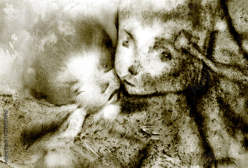 Generated image from original hand-drawn figures