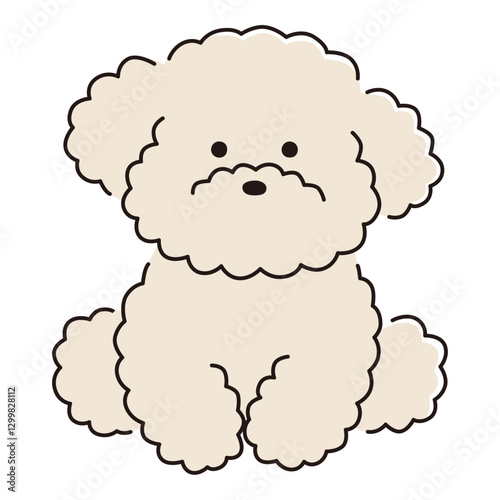 かわいいトイプードルのベクターイラスト。犬、ペット