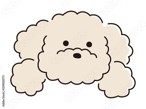 かわいいトイプードルのベクターイラスト。犬、ペット